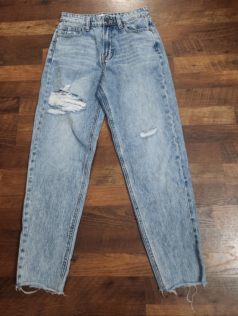 Women's HIDDEN Light Wash Distressed High-Waist Jeans